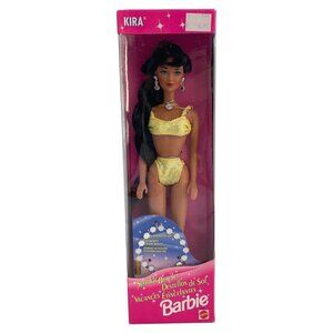 1995 Sparkle Beach Kira Barbie Doll - Mattel #14351 NIB, Holographic Swimsuit